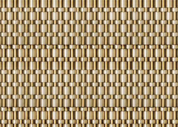 O plano de bronze deu polimento no aço dado forma frisado Diamond Metal Wire Mesh SUS316