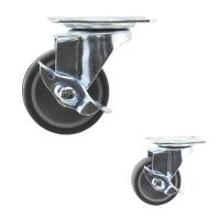 Soft Rubber Wheel Side Brake Light Duty Casters 50x20.3mm