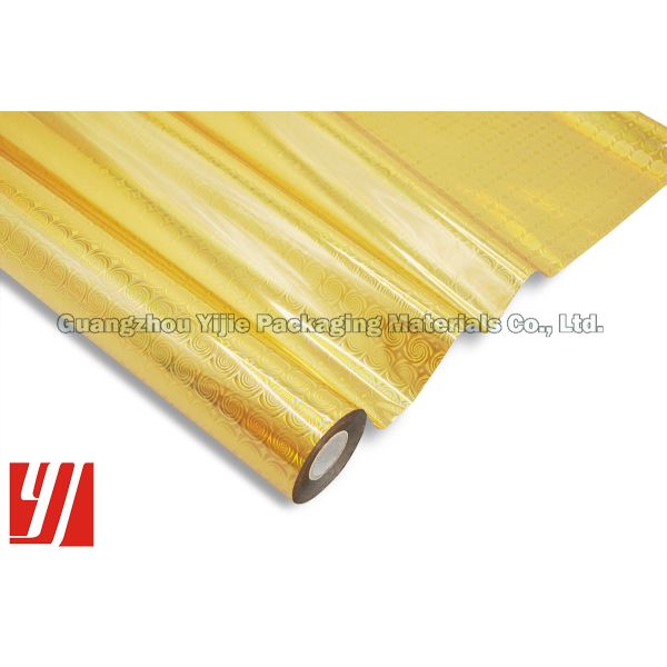 El oro remolina rollo de la hoja del laser del 1.28m*240m para el cartel