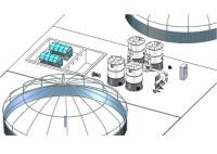 Système d'aquaponie économe en énergie à grande échelle avec réservoirs revêtus de zinc