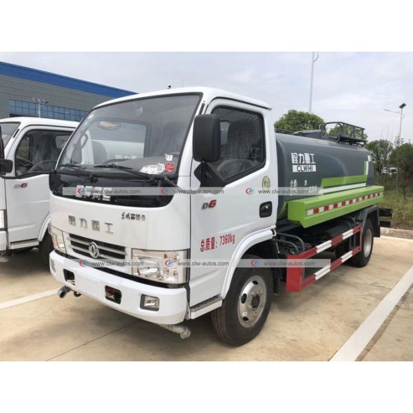 Dongfeng 5000liters Water Bowser Truck Sprinkler Spraying Water Delivery Tank Truck