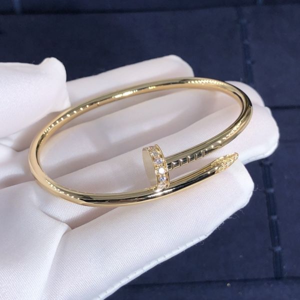 New Fashion Jewelry Bracelet  Pure 18k Gold Cartie Juste Un Clou Bracelet With Natural Real Diamonds