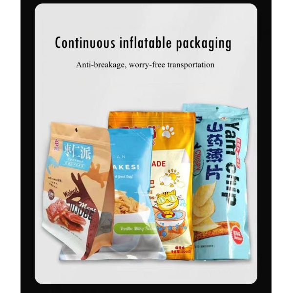 Hipac Semi-Automatic Electric Heat Sealing Machine Continuous Inflatable Bag Sealing with Degassing and Inflation