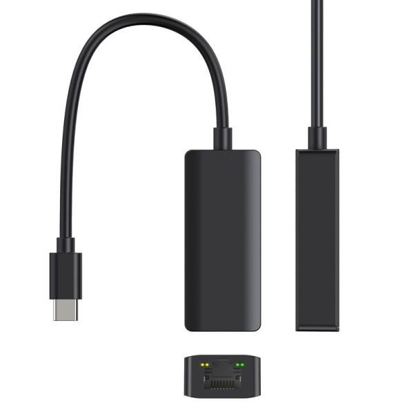 Adaptateur Gigabit USB-C vers Ethernet pour téléphone et ordinateur portable, plastique ABS, couleur blanche