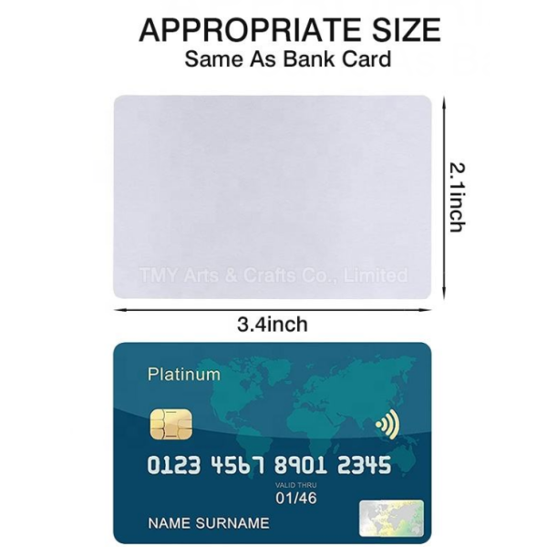 Custom Printed Metal Aluminum Sublimation Business Card Blank Metal Card For Gift