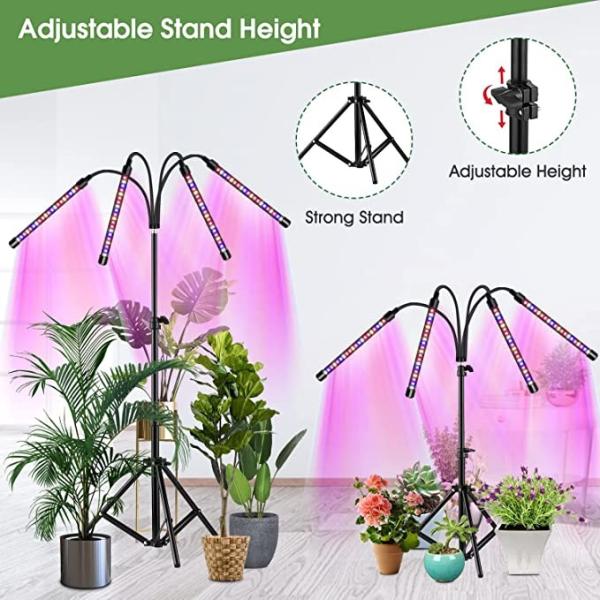 DC5V  LED Growth Lamp Tripod Standing Grow Lights For Seedlings
