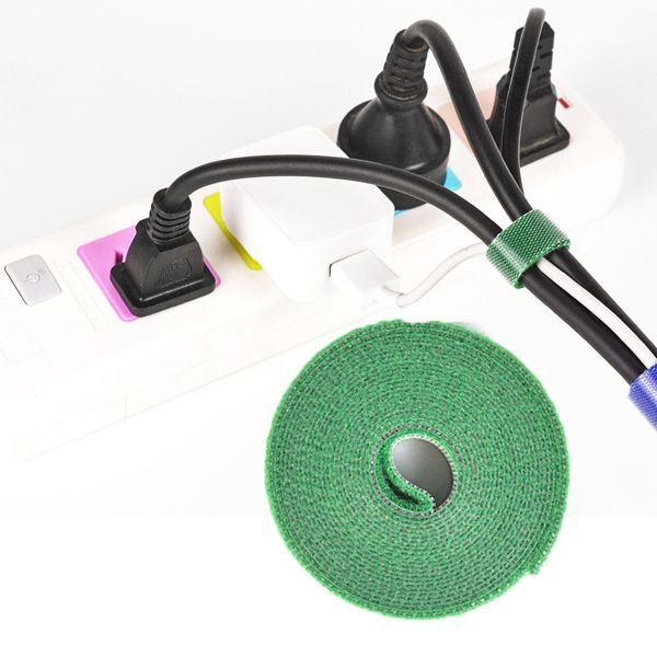 Dansky Custom Size Color Self-Adhesive Cable Ties Strap Eco-Friendly Back-to-Back Hook Loop Strap Tape Cable Management