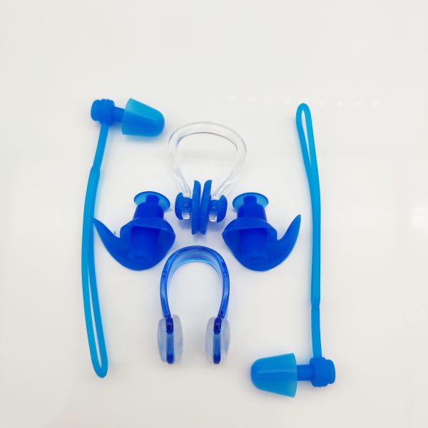 Soundproof Reusable Silicone Swimming Nose Clip And Ear Plugs For Professional Water Sports