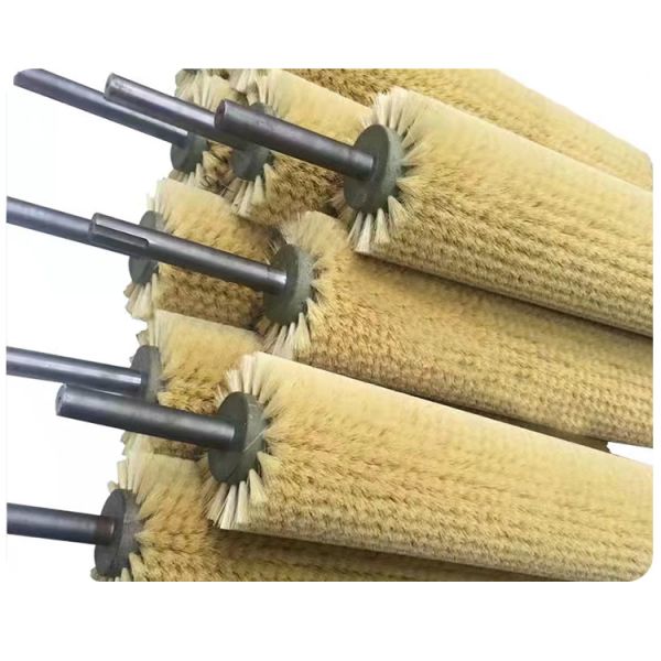 Industrial Cylindrical PP Vegetable Fruit Roller Brush For Washing And Peeling