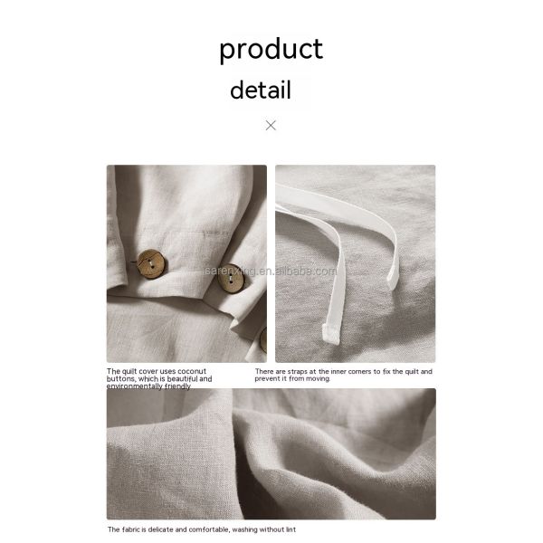 Tejido de terciopelo de la talla de la reina para ropa de cama de lino orgánico