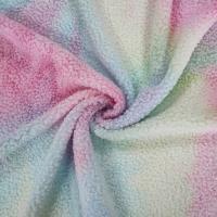 A tintura Sherpa do laço tosa a tela o poliéster 100% de 280 G/M colorido para o Hoodie