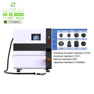 Estação de carregamento portátil de Chademo GBT CCS1 CCS2 do carregador da C.C. de CTS EV 30kw 60kw 120kw
