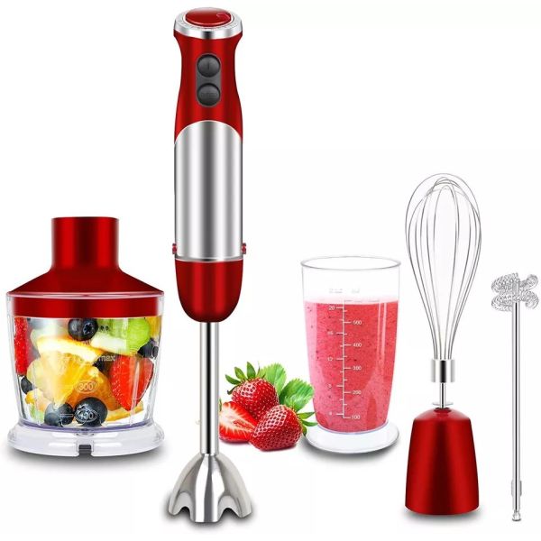 5 In 1 Immersion Hand Blender Emulsifier With Whisk / Chopper