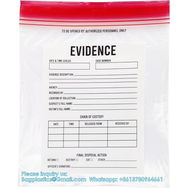 Evidence Bags, organizer, storage bag Funny Party Favor Treat Bags Great For Halloween And Police Parties.