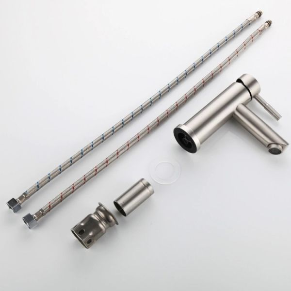 304 Stainless Steel Kitchen Faucet Bathroom Tap Hot Cold Basin Mixer Faucet