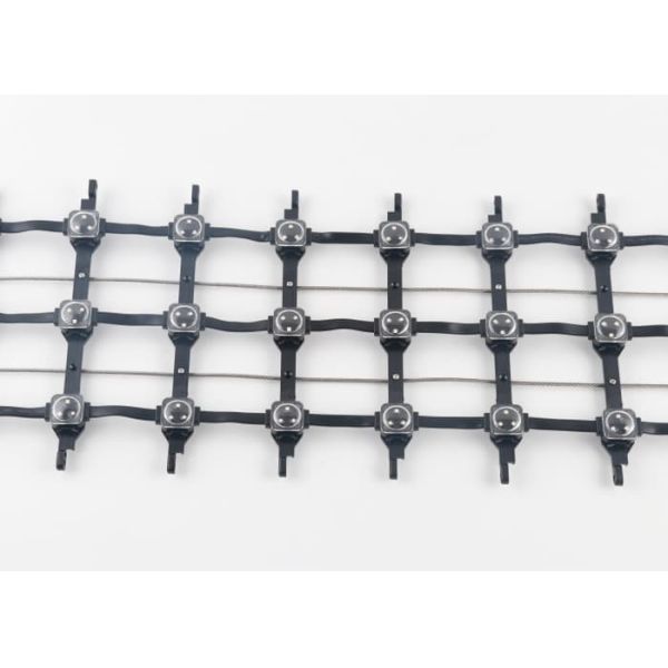 Building Facade Lighting P125 DC12V RGB Led Mesh Screen Outdoor DMX512 Flexible