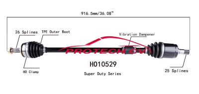HO10529 Honda Civic Front Drive Axle Assembly EXTREME Weather Unit