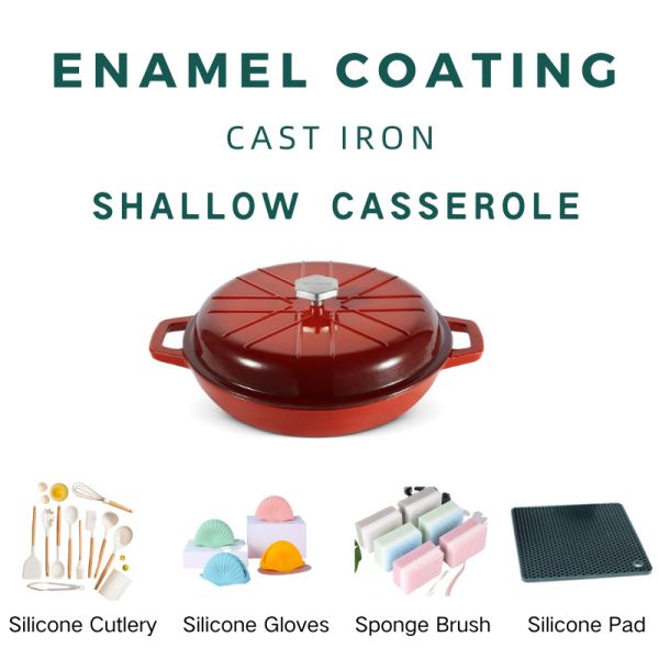 La cocotte en terre blanche d'émail de cocotte en terre de fonte bombent tout le dessus en verre