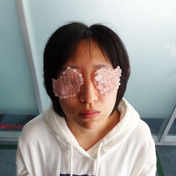 Face Mask 100% Natural Rose Quartz Mini Eye Covers for Facials Puffy Eyes Headaches Migraines Sleeping Eye/Face Mask