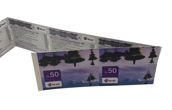NFC RFID Paper Fan Fold Tickets Coated Paper Material For Train or transportation