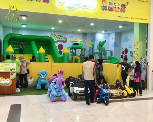 Hansel  wholesale coin operated animal electric car kids plush rocking horse