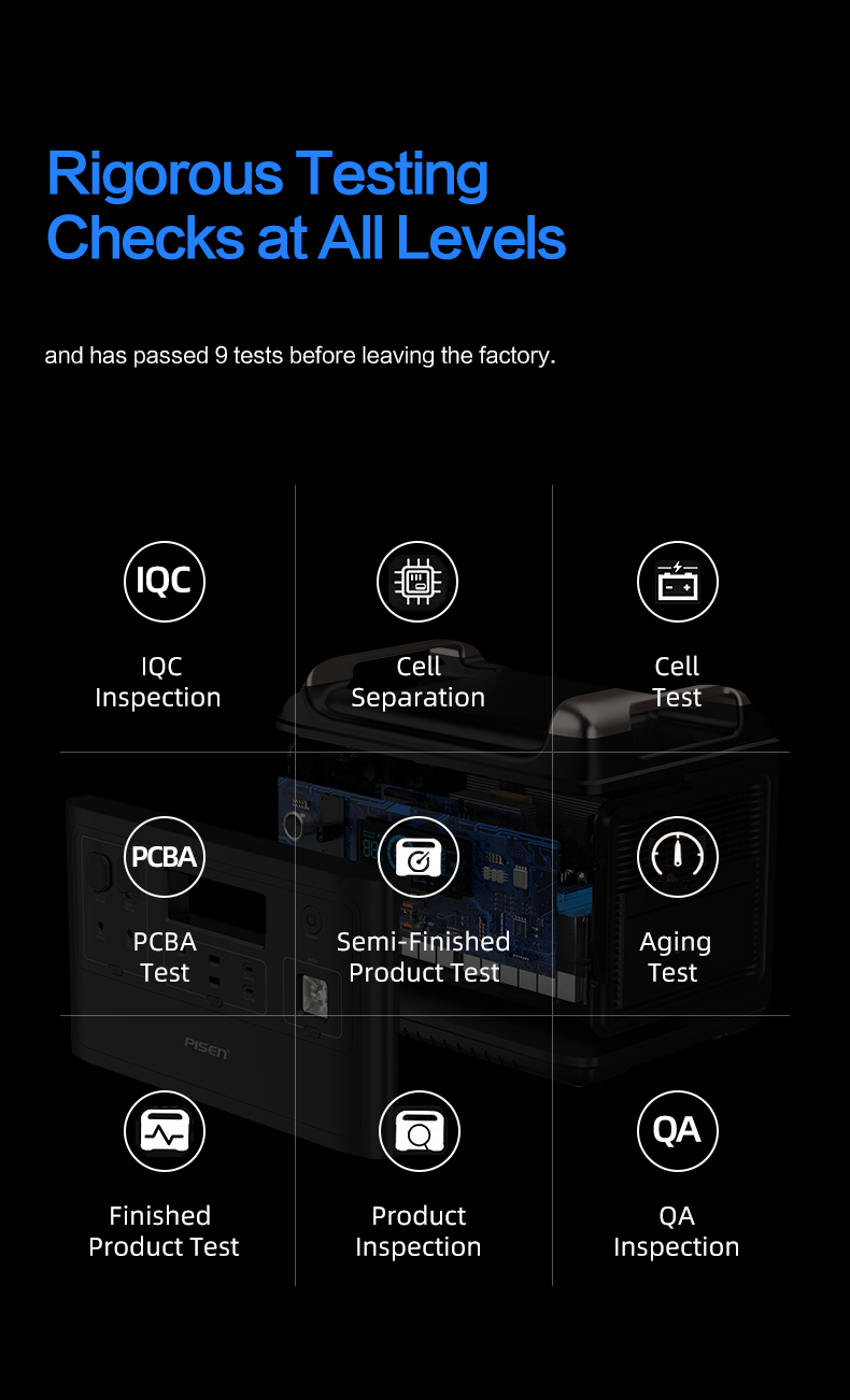 Черная электростанция 2000W с гнездом/Usb/привела светлую солнечную портативную электростанцию