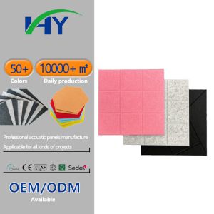Sound Absorption Acoustic PET Panels Material Flame Retartant For Home Decoration