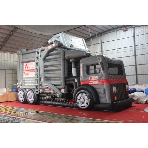 Commercial Grade Inflatable Dry Slide 13.7x4.5m Garbage Truck Style