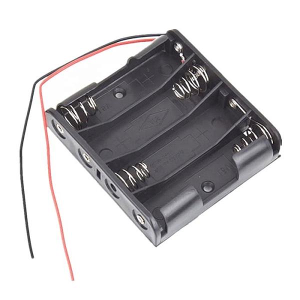 4AA Diy Battery Kit Electronic Plastic Battery Case Storage Shell Box Holder With Wire Leads