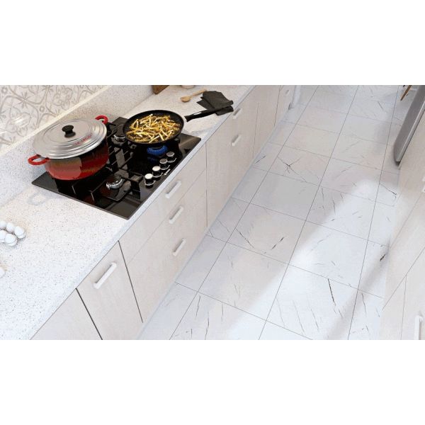 18mm 60cm Quartz Top White Modern Modular Kitchen Cabinets With Upper Unit