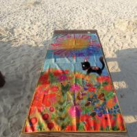 Impression personnalisée en microfibre serviette en daim sans sable serviette de plage séchée rapidement avec sac