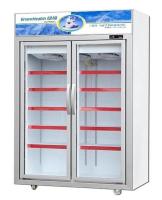 Congélateur en verre de porte de cadre d'alliage d'aluminium dans le supermarché 1550L 220v