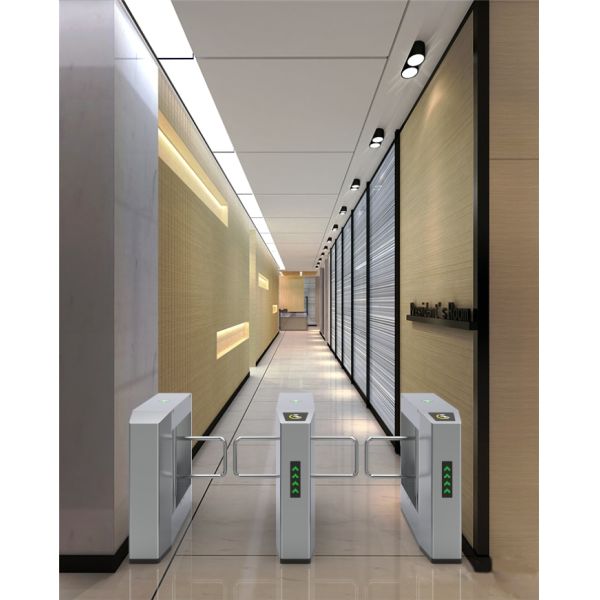 Stainless Steel Access Control Turnstile Swing Gate 50W Anti Tailgating
