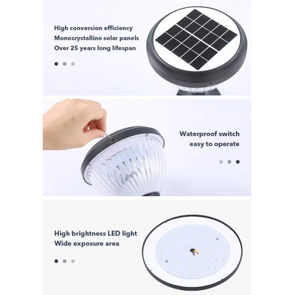 Motion Sensor Solar Lawn Lights - Auto-On/Off Waterproof LED Garden Path Lights