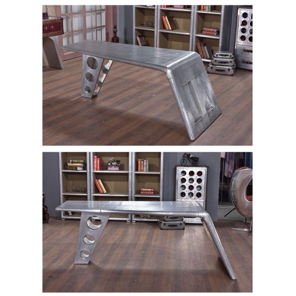 Nidea #8309 Luxury Industrial Aluminum Desk Set with Unique Design for Home and Office Use