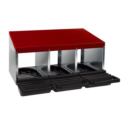 3 Compartment Roll Out Chicken Nesting Box for Up to 15 Hens Heavy Duty Best Nest Box for Chickens and Poultry with Lid