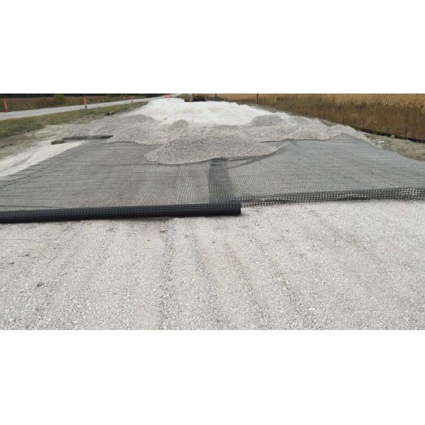 PET Plastic Geotextile Geogrid Road Construction 120kn