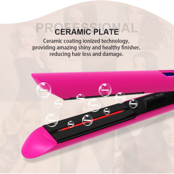1 Inch 450 Degrees Ceramic Plate Flat Iron Professional Salon Tools Infrared