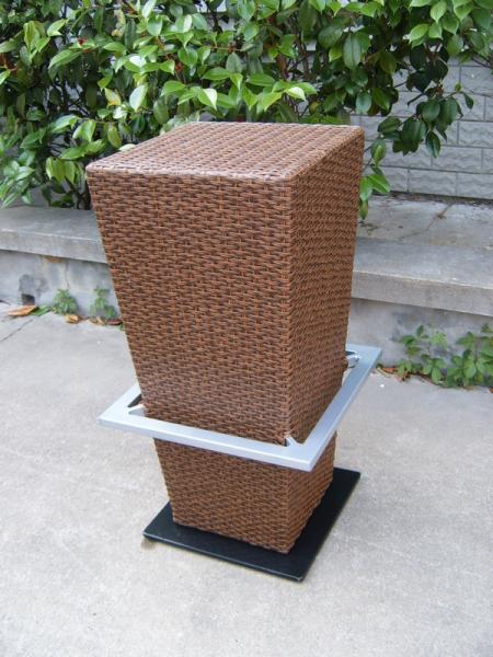 Brown PE Rattan Bar Set , Home Balcony / Garden Table And Chairs