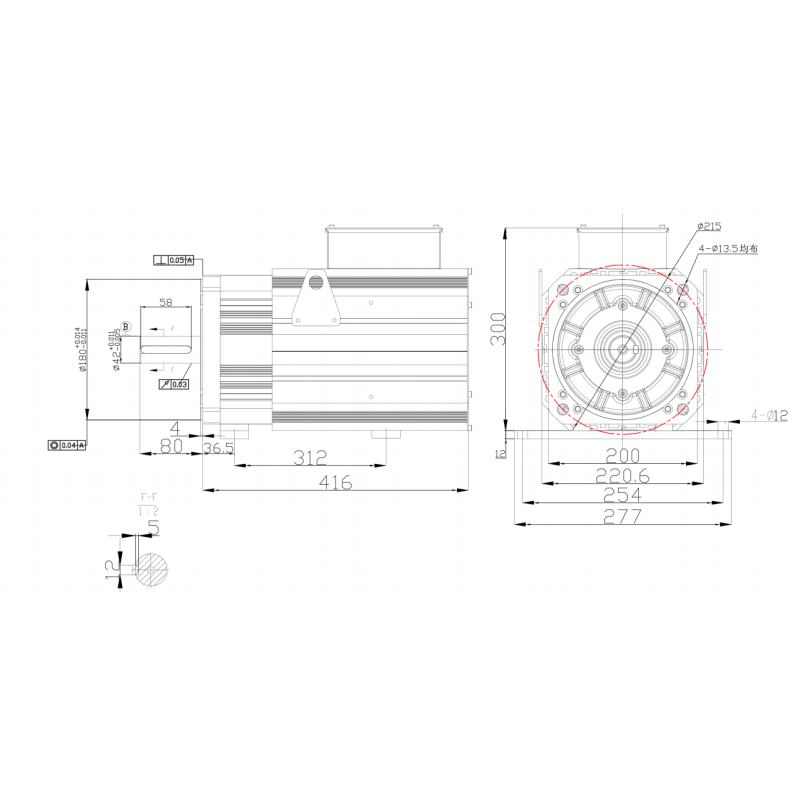 18.5KW 380V 2000RPM 88N.M 23bit 3 Phase 18.5KW AC Servo Motor Driver Kit 200M88020B + M2034P