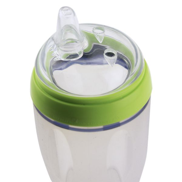 Slow Flow Baby Feeding Bottle Nitrosamine Free 10oz Silicone Sipper Bottle