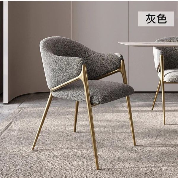 Modern Dinner Chair Contemporary Stainless Steel Metal Dining Chairs Fashion Home Furniture Restaurant Dining Room