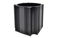 cilindro de aluminio anodizado negro de encargo ISO9000 de Shell del cilindro de aluminio