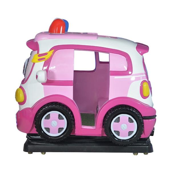 Cute Pink Color Kiddie Ride Machines / Battery Car Game Machine