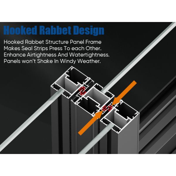 Thermal Break Design Aluminum Horizontal Double Glazed Sliding Windows