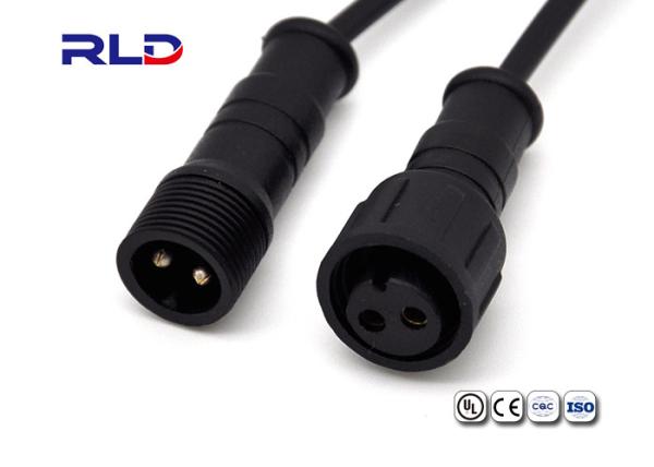 O fio impermeável fêmea masculino do PVC de 4 núcleos obstrui o conector impermeável da tela do diodo emissor de luz da luz do diodo emissor de luz