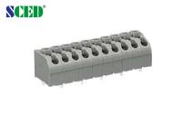2P - passo elétrico 5.00mm 300V 10A do bloco terminal de Screwless da braçadeira da mola 24P