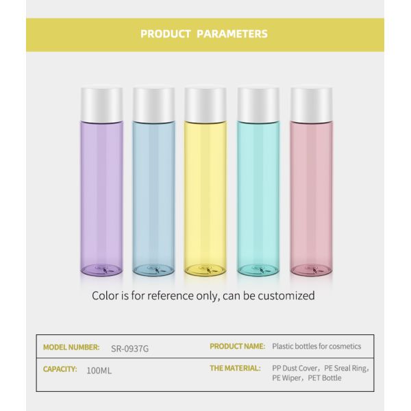 Clear Transparent 100ml Cosmetic Toner Lotion Bottle Cosmetic Bottle