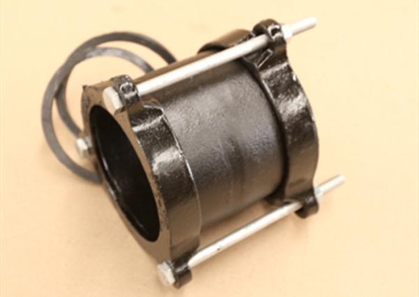 UKD Sand Casting Parts Pipe Connector With O Ring Brown Color JIS Standard