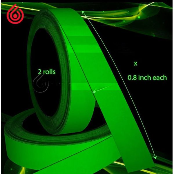 Indoor Door Instruction Customized Glow Tape Photoluminescent Film Luminous Vinyl Waterproof Green/Blue/Yellow